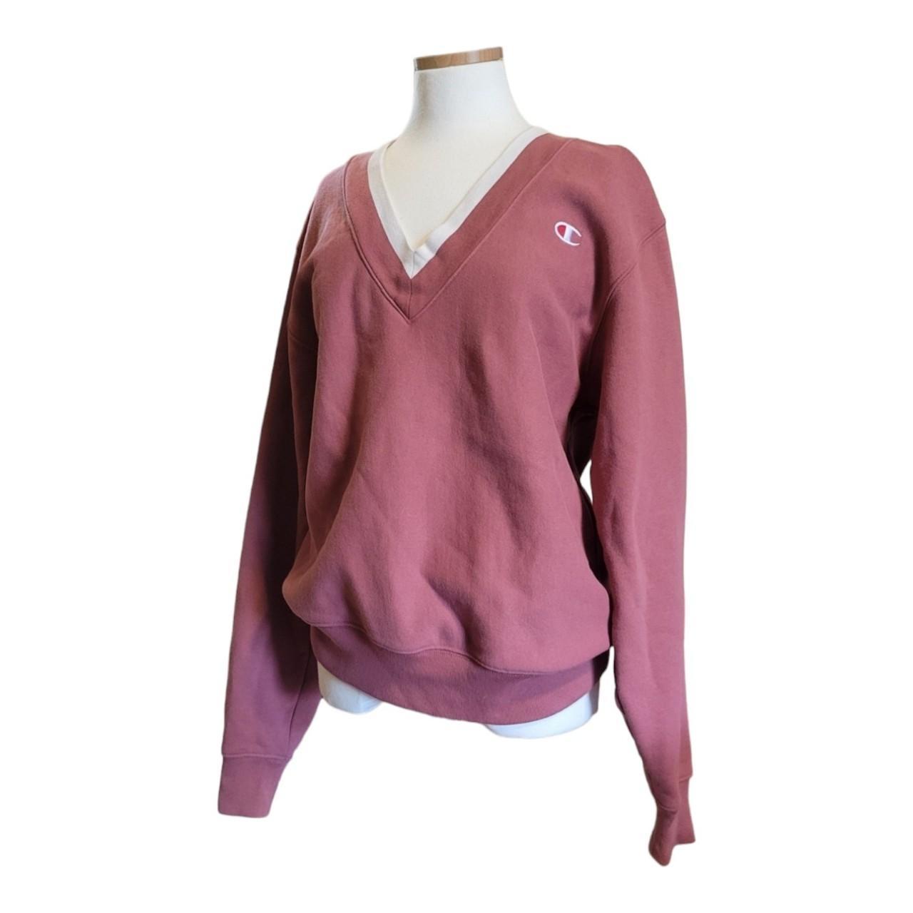 Champion sweater v neck length best sale