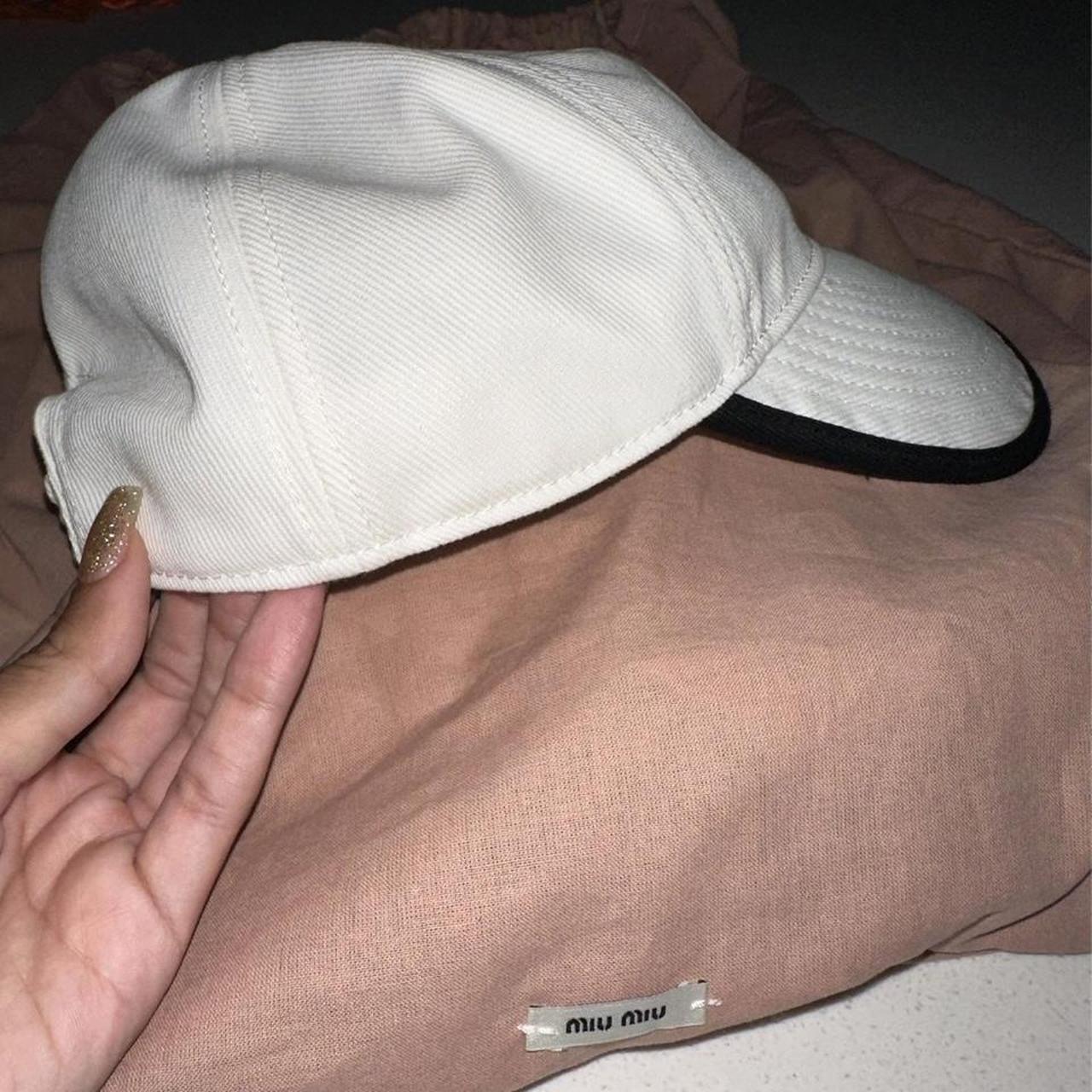 Miu Miu Women's Caps - White – Authentic miu miu … - image 6