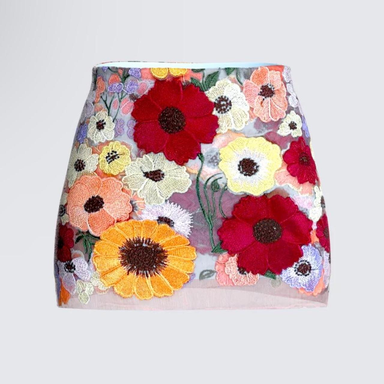 ★MARDI MERCREDI★MINI PEGGED SKIRT FLOWER MINI PEGGED SKIRT FLOWER JACQUARD_YELLOW - MARDI MERCREDI