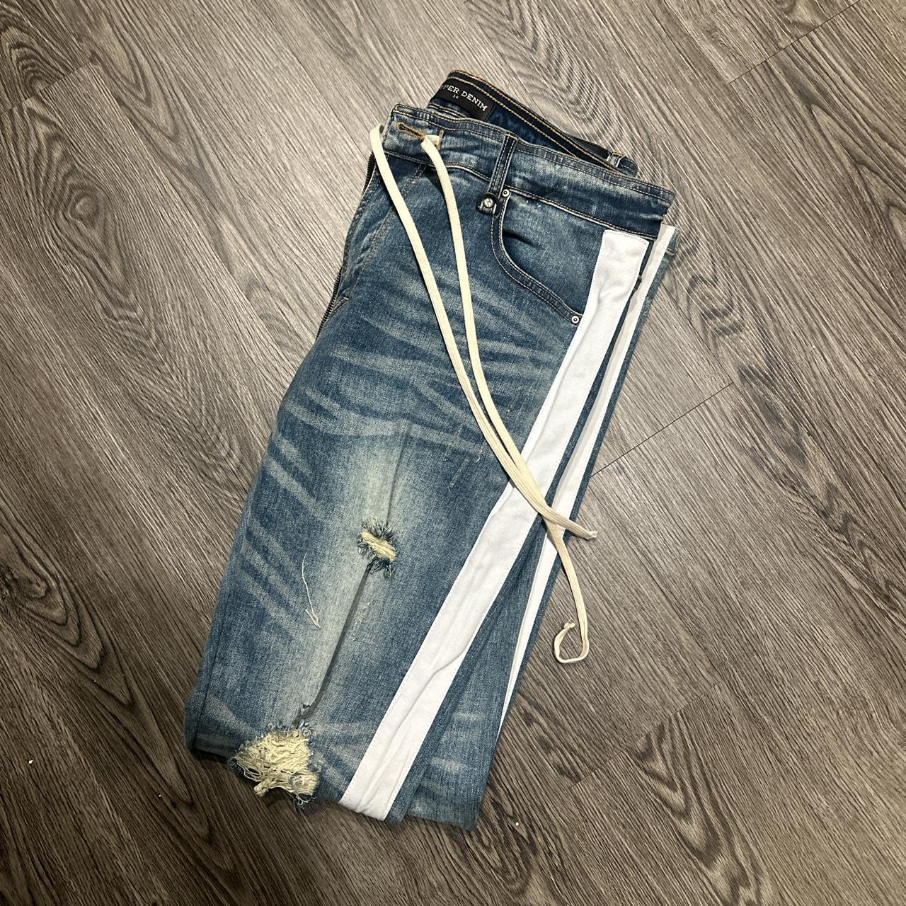 Size 34 - Hyper Denim Skinny Tapered Zipper Jeans - Depop