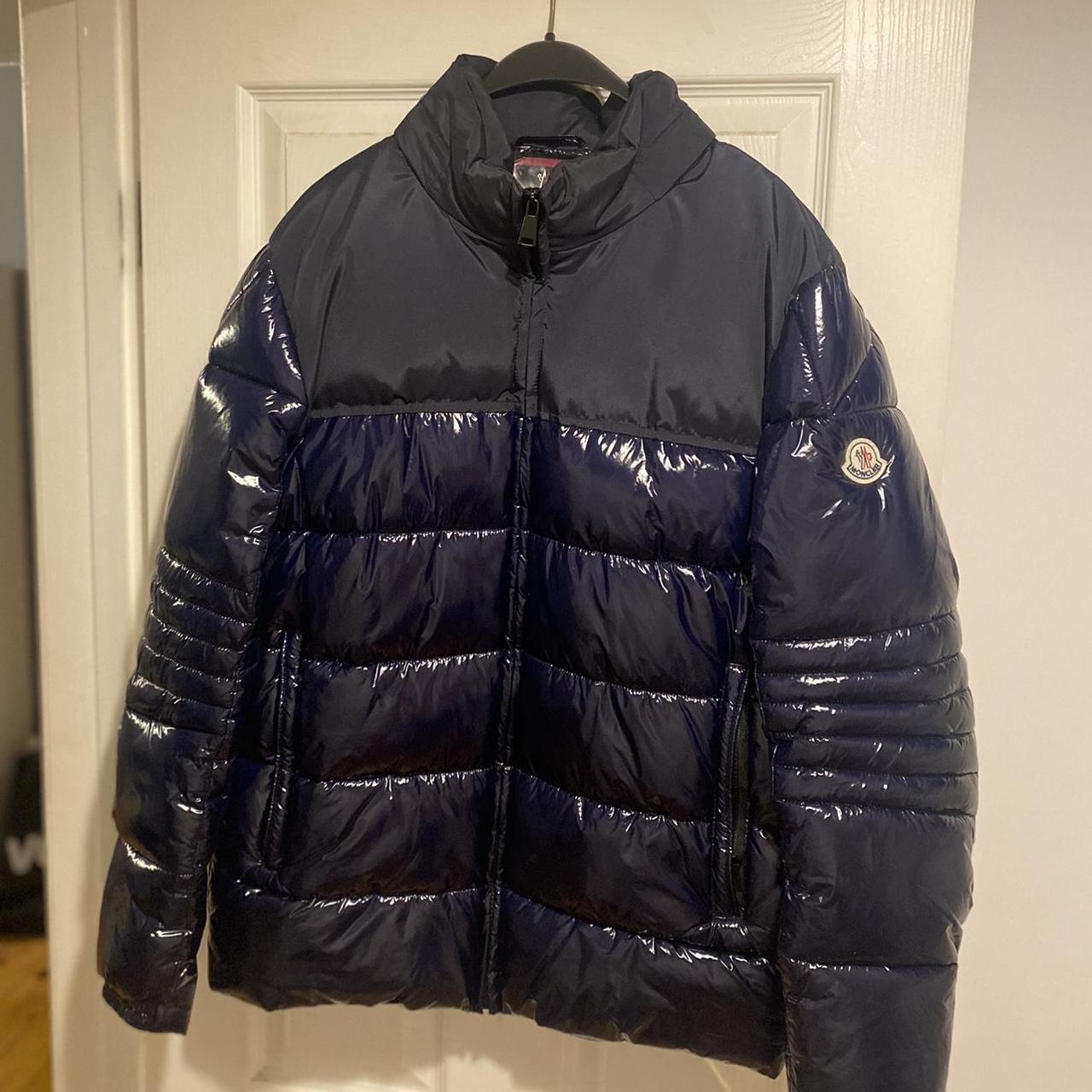 Moncler Puffa Jacket - Blue Medium fits well to size - Depop