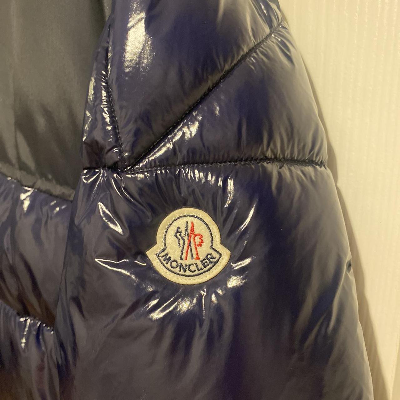 Moncler Puffa Jacket - Blue Medium fits well to size - Depop