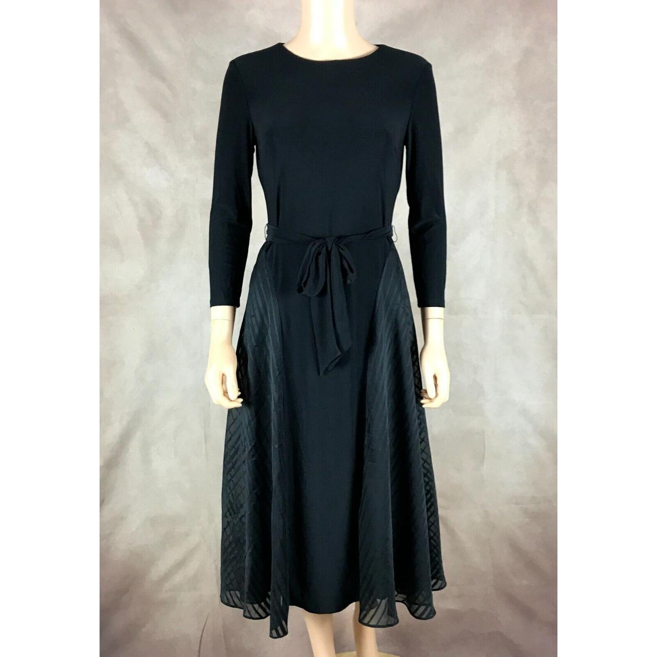 Ralph lauren satin trim fit and flare dress best sale