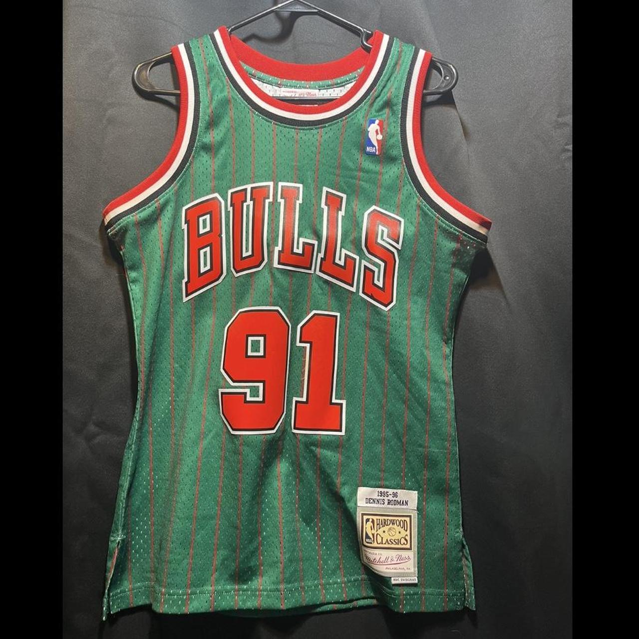 Adidas Dennis Rodman Chicago Bulls 1995-96 Hardwood Classic Jersey Men's Sz  S