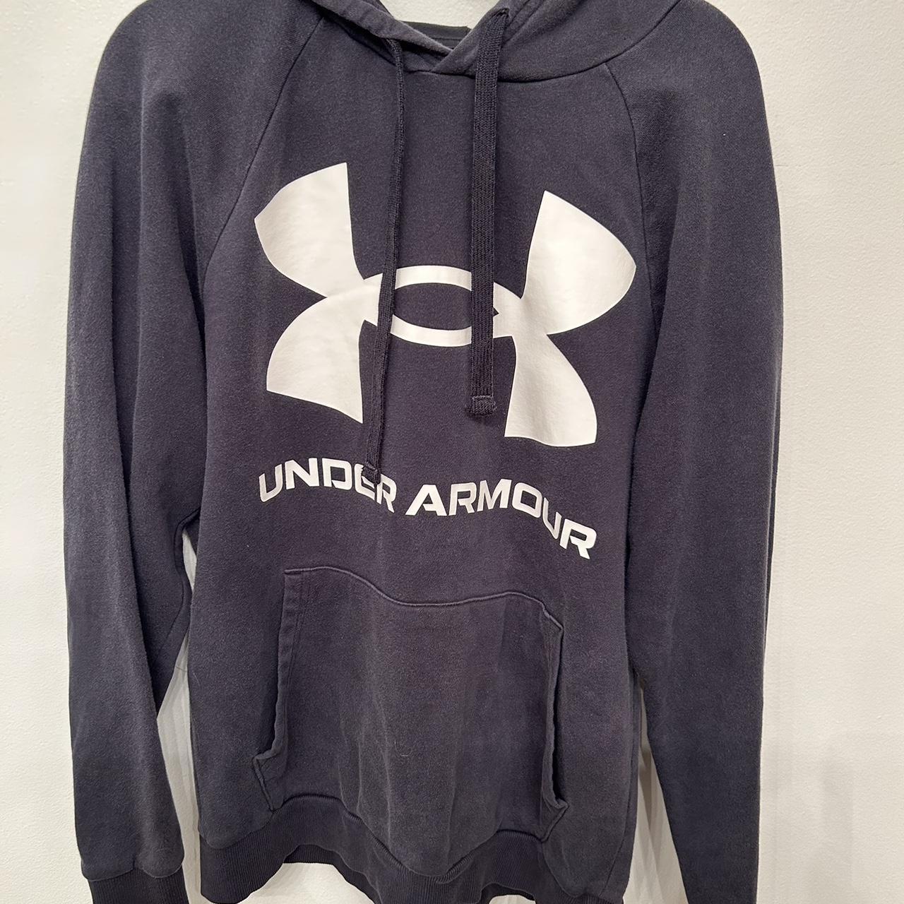 Men’s under armor hoodie Size small Grey and... Depop