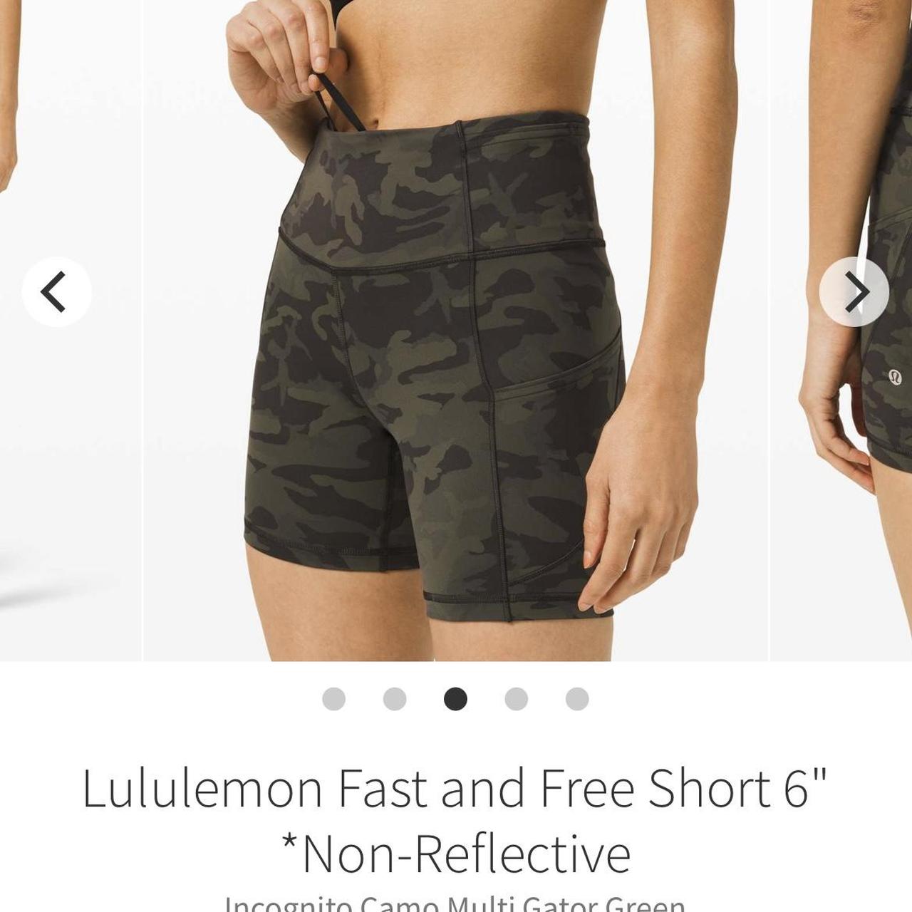 Lululemon fast and free camo biker shorts Size... - Depop