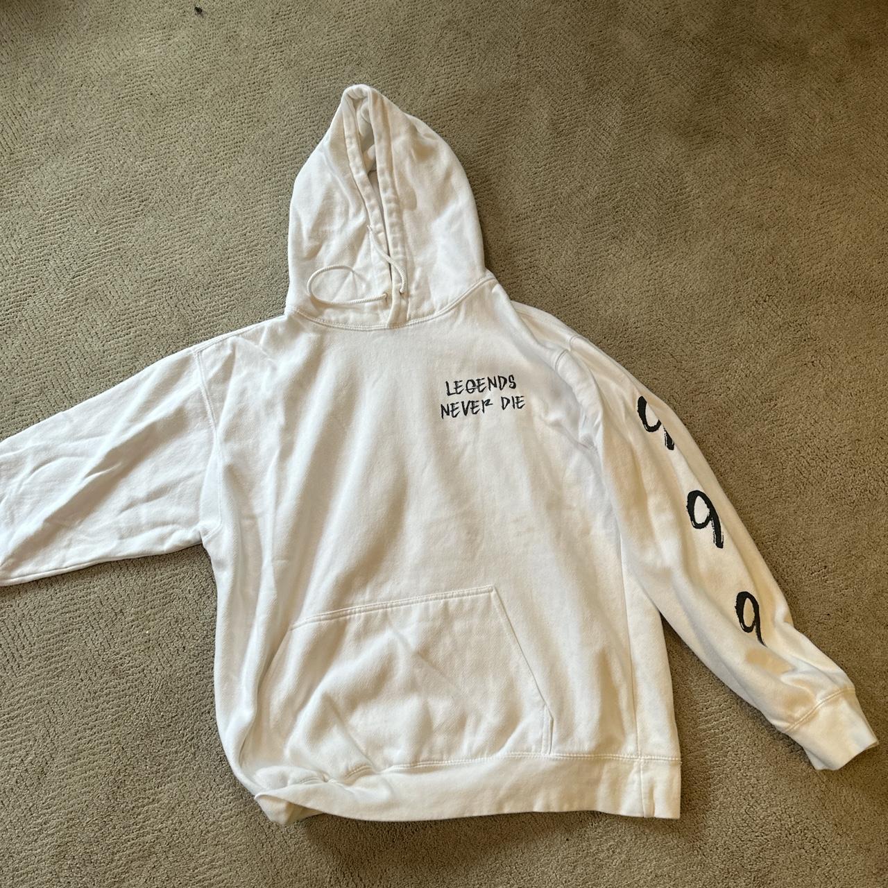 Legends never best sale die white hoodie