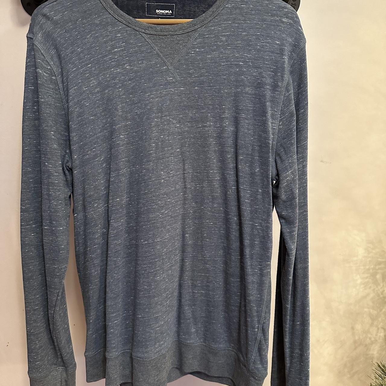 Sonoma Mens T-Shirt Size L Blue Long Sleeve