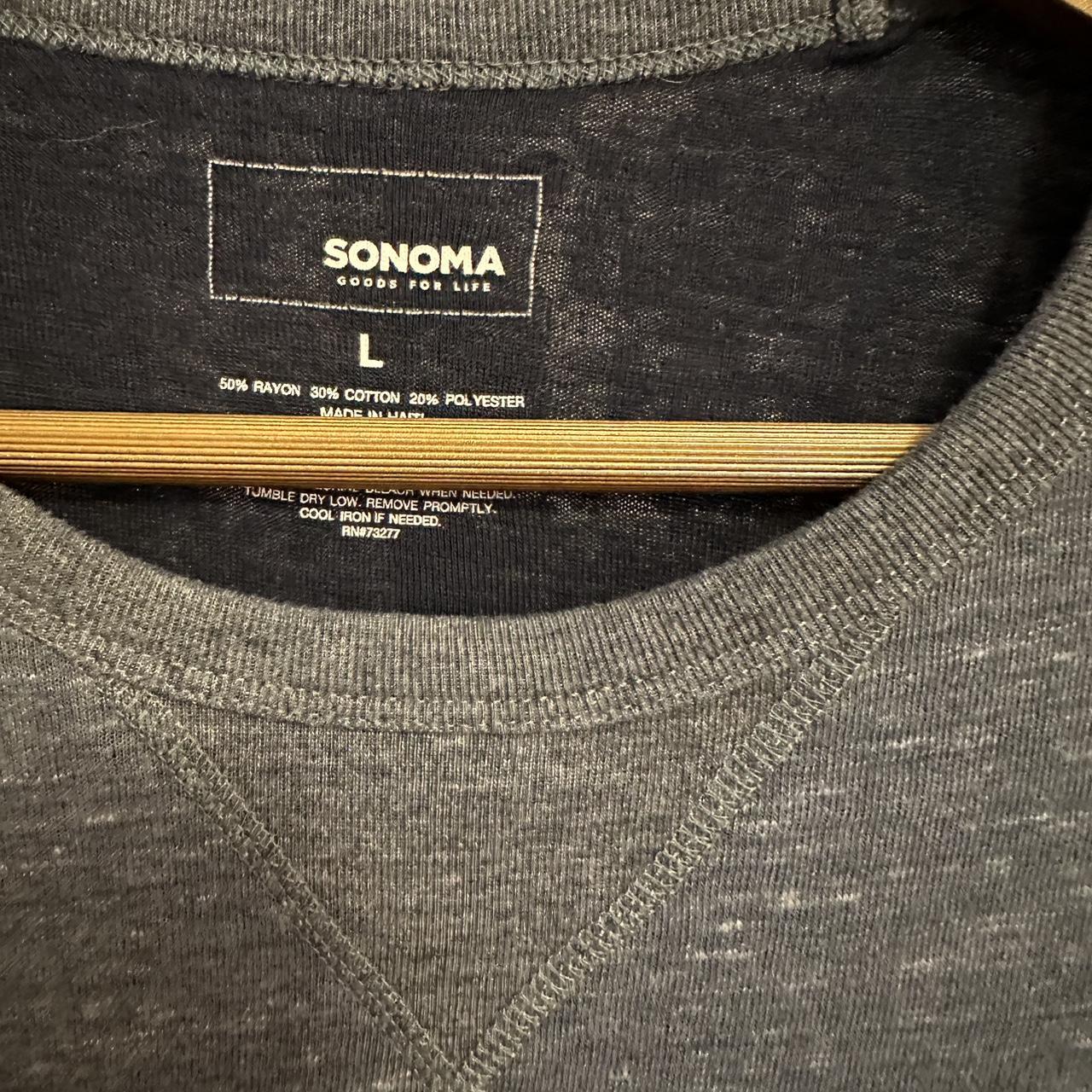 Sonoma Mens T-Shirt Size L Blue Long Sleeve