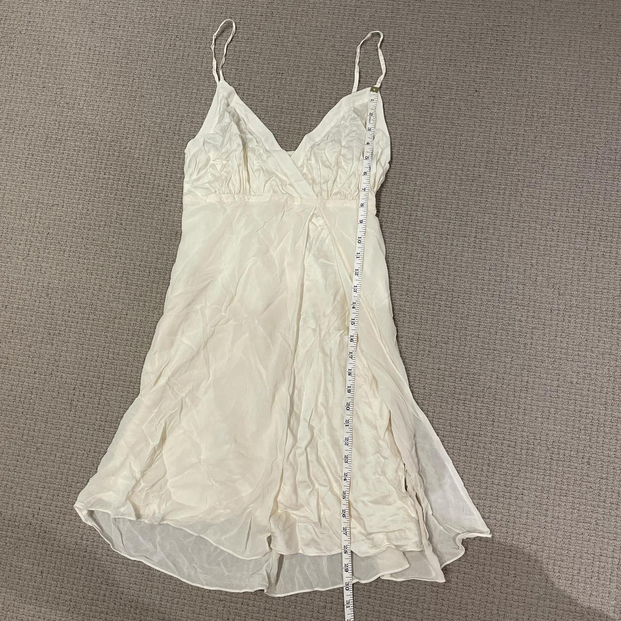 Vintage 100 silk slip dress Mini dress with slit... Depop