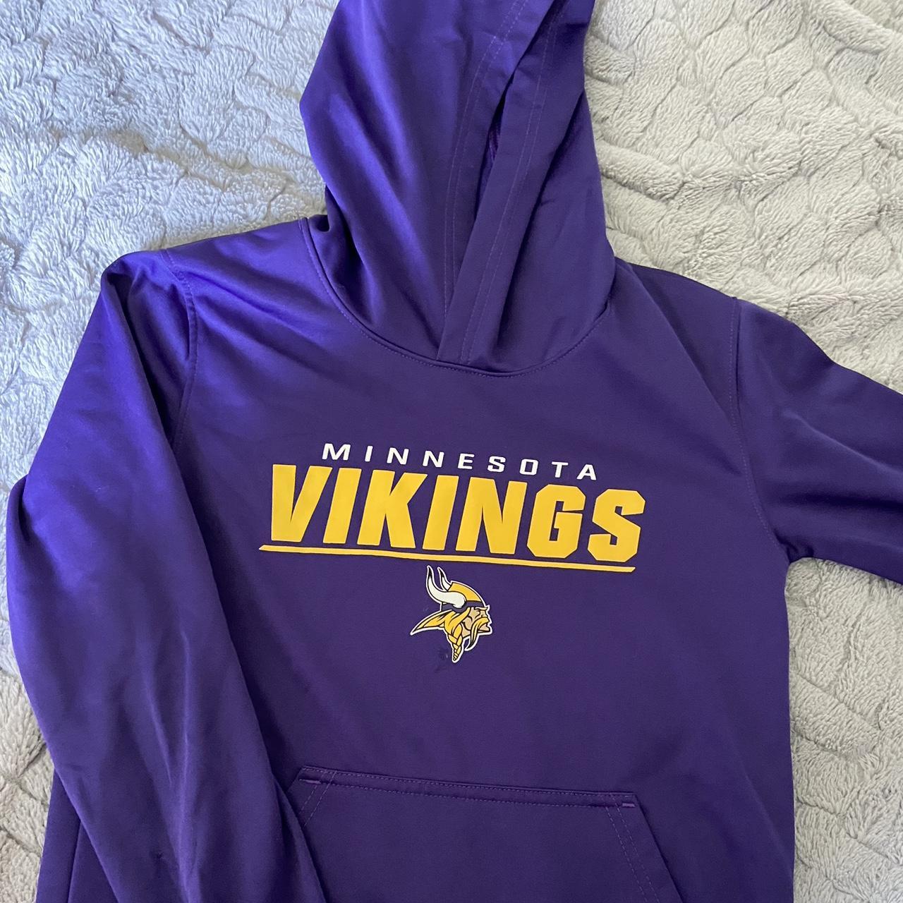 VIKINGS nfl boys hoodie SIZE-M - Depop