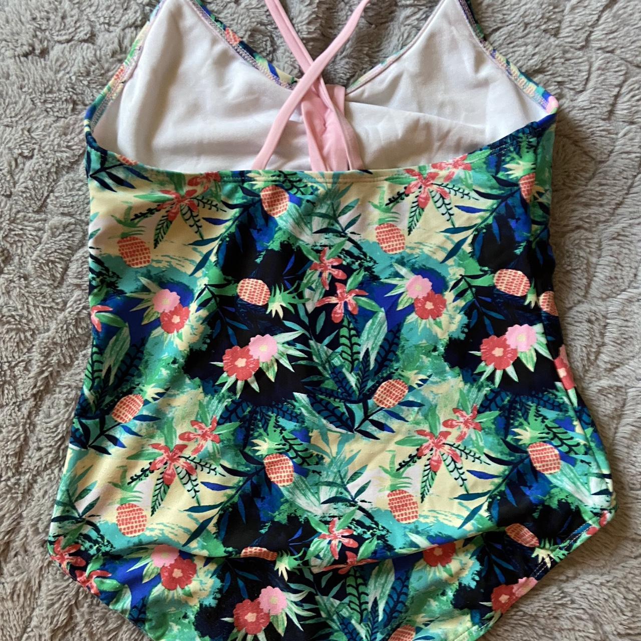 Multi Tropical Floral Swimming Costume