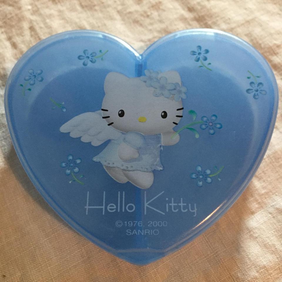 Vintage Hello Kitty Blue Angel Caboodle fashion Case