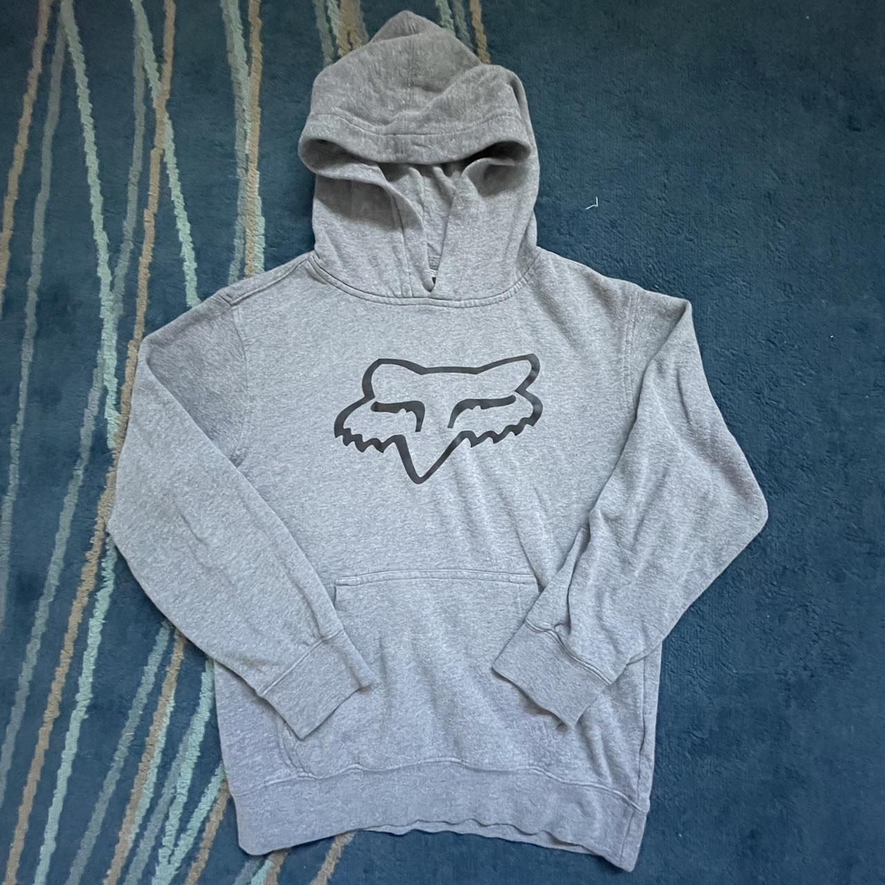 Grey fox hoodie Size S Depop