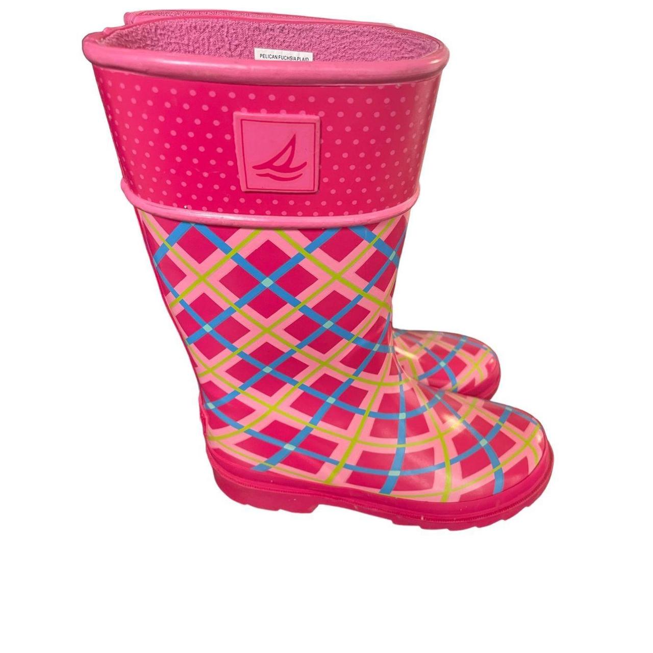 Pink plaid clearance muck boots