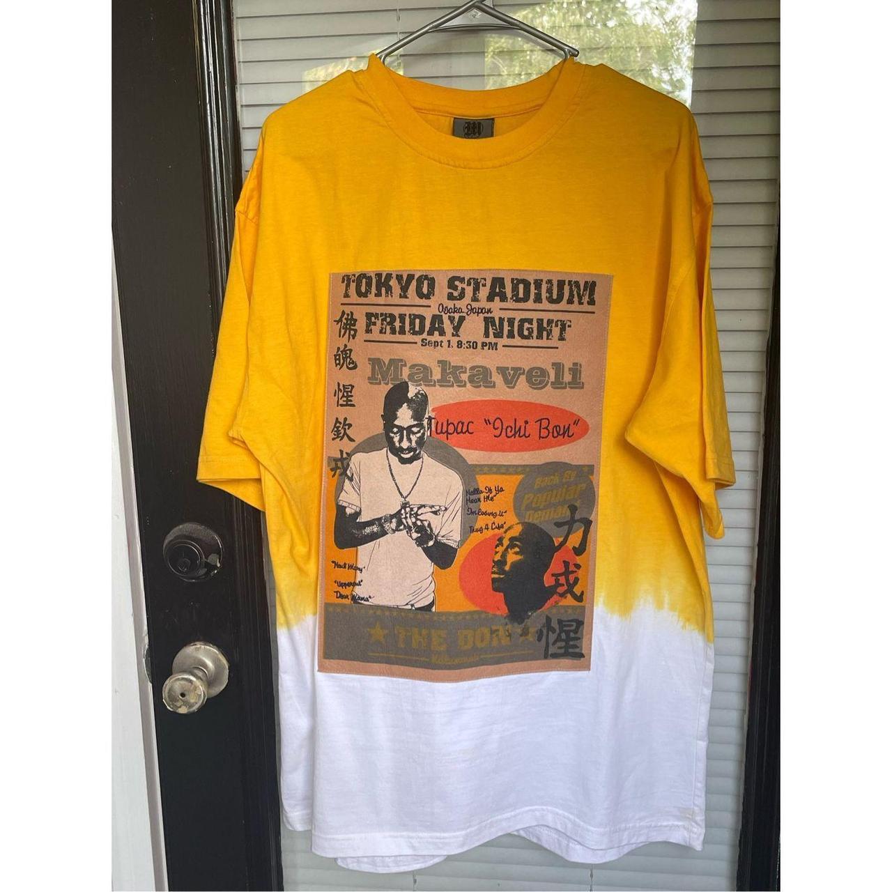 Yellow hot sale tupac shirt