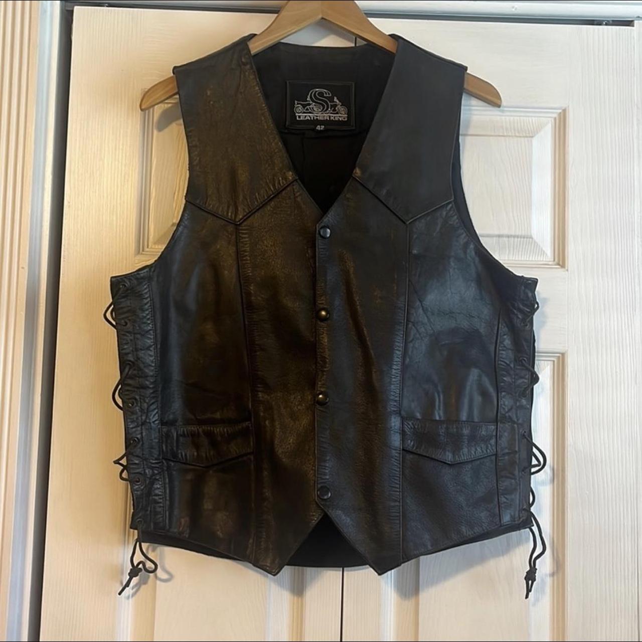 Leather deals king vest