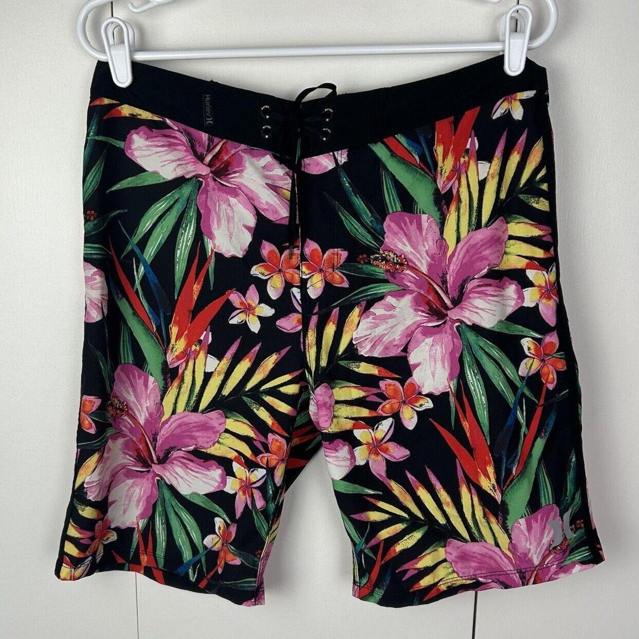 Hurley Phantom Garden Tropical Bright Floral Board. Depop