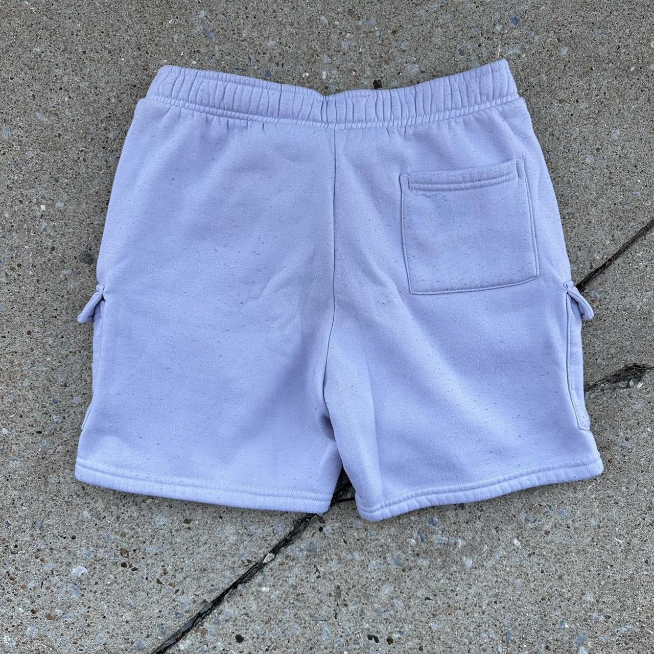 Light violet cotton cargo shorts In good condition... - Depop