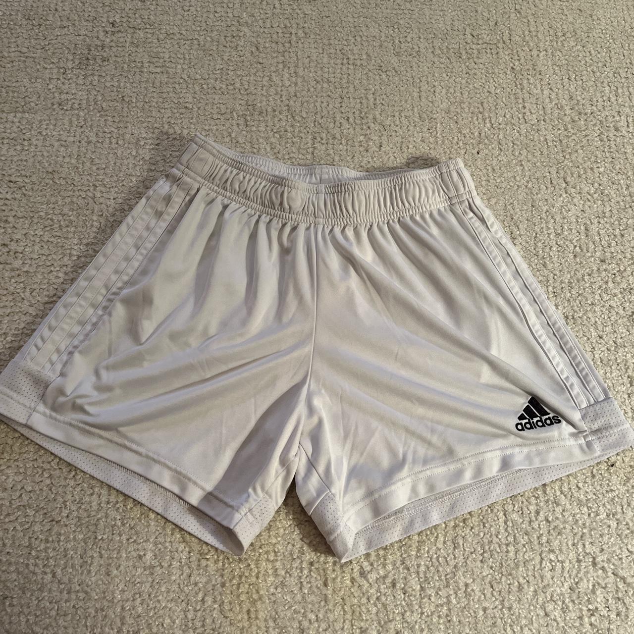 White Adidas shorts Depop