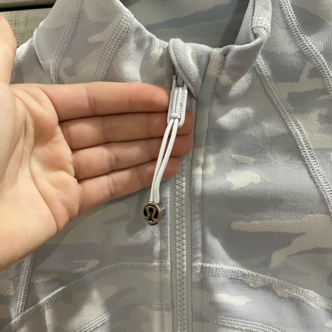 White and grey camo lululemon define jacket Depop