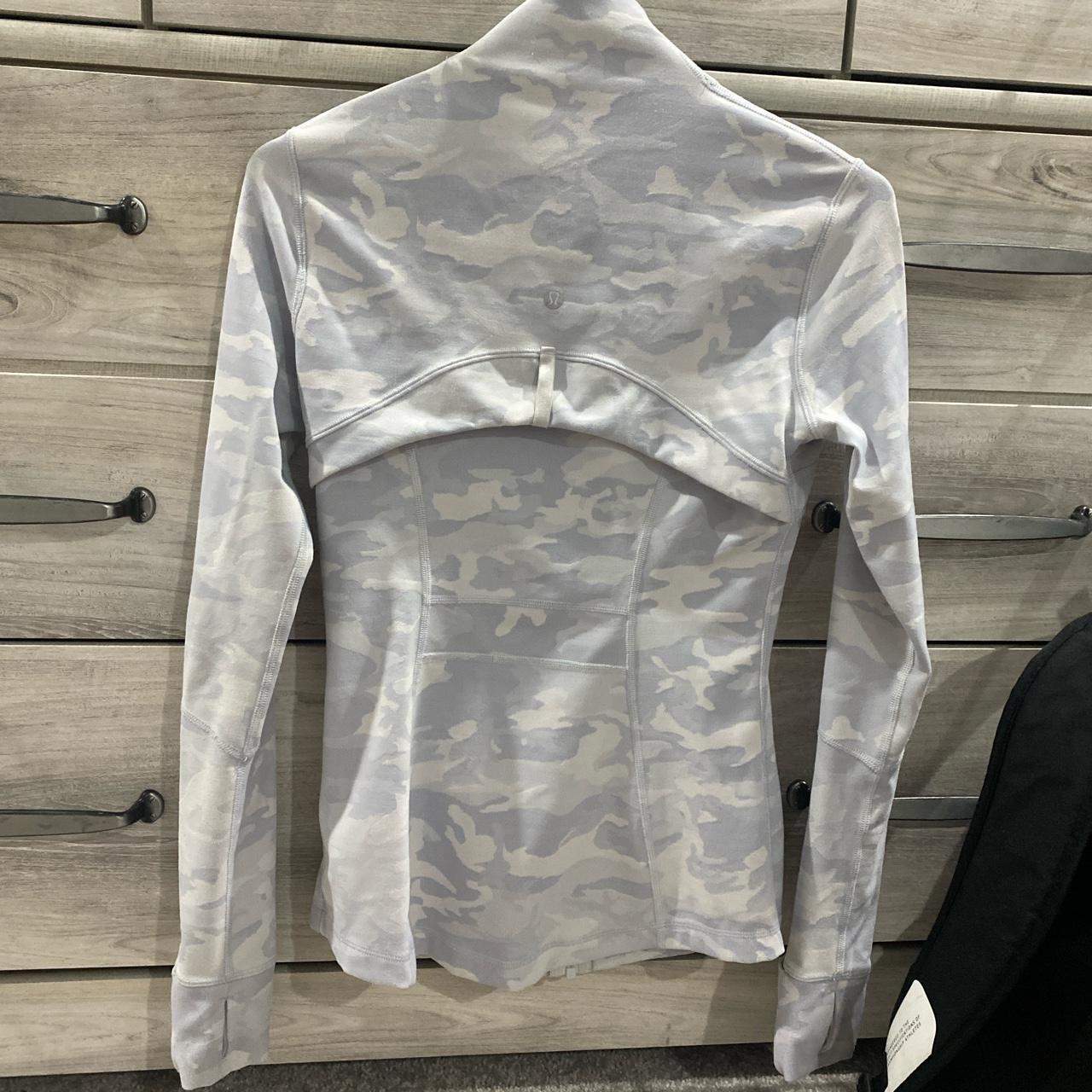 White and grey camo lululemon define jacket Depop
