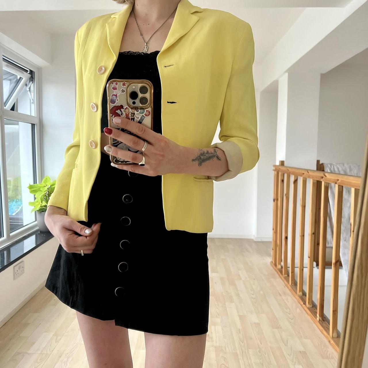 Lemon Yellow Blazer Jacket Made And Bought In Depop