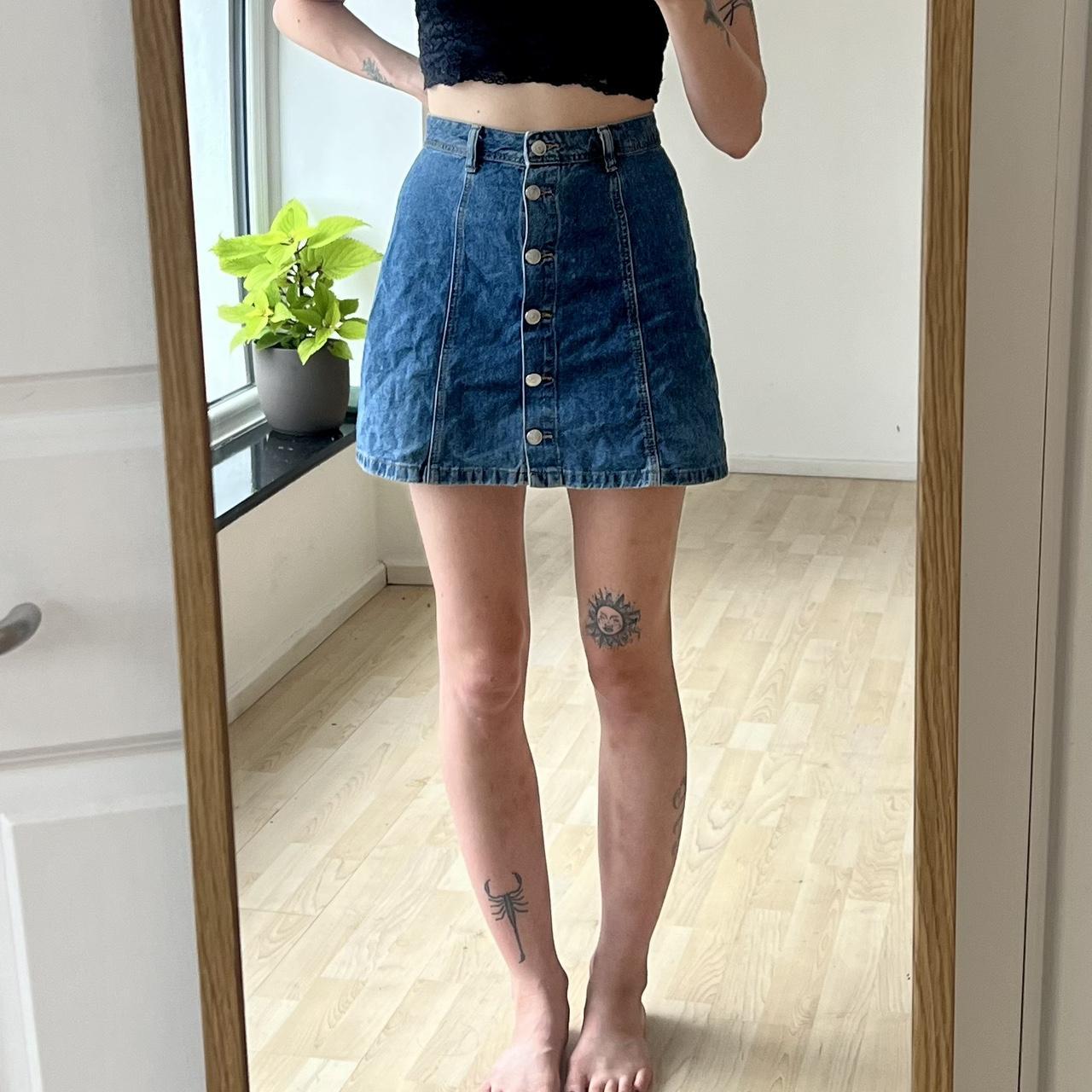 H&m navy blue top skirt