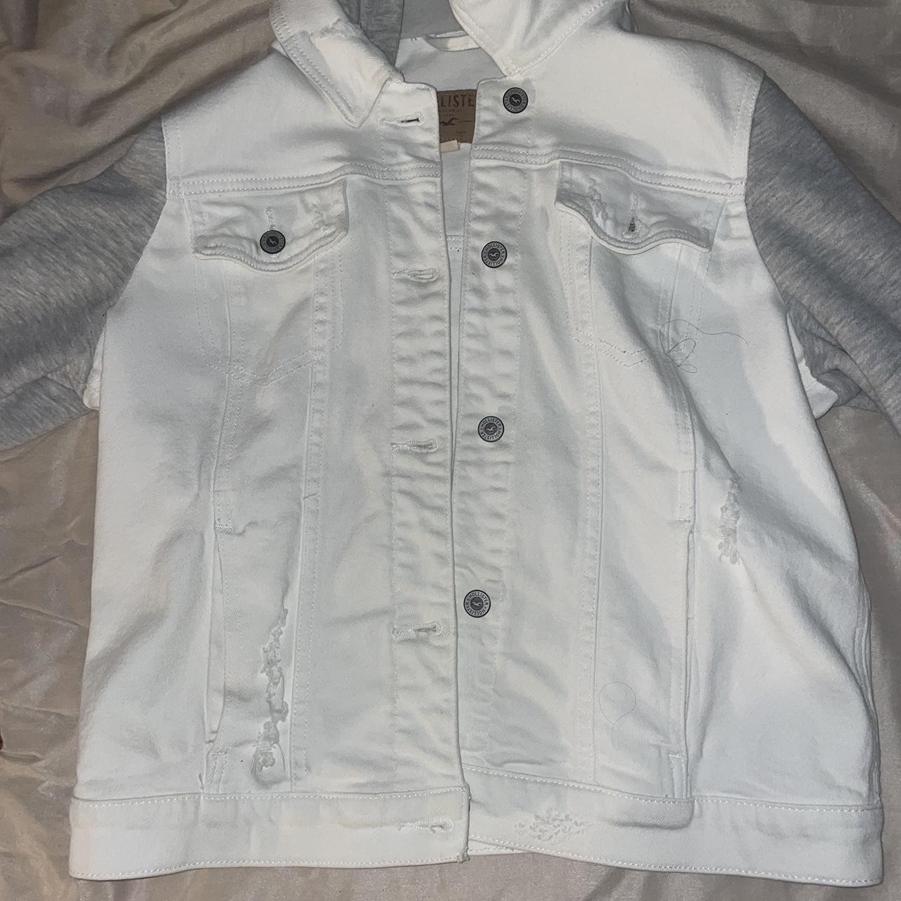 Hollister white 2024 jean jacket