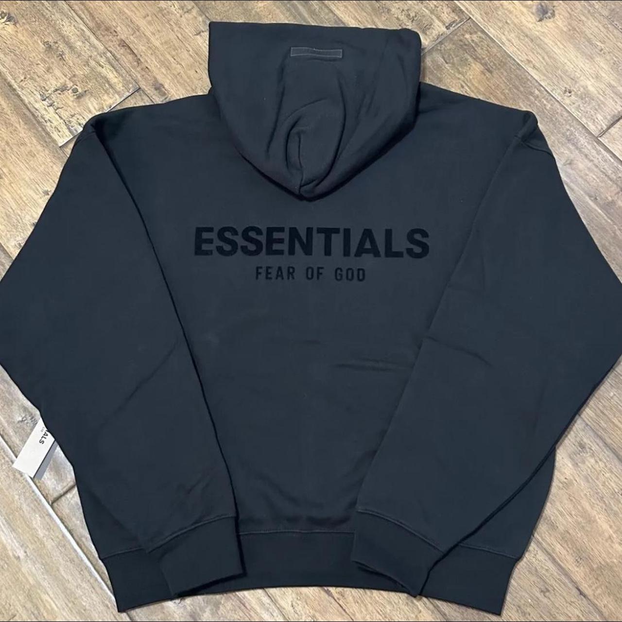 Essentials hoodie Black Fear of... - Depop