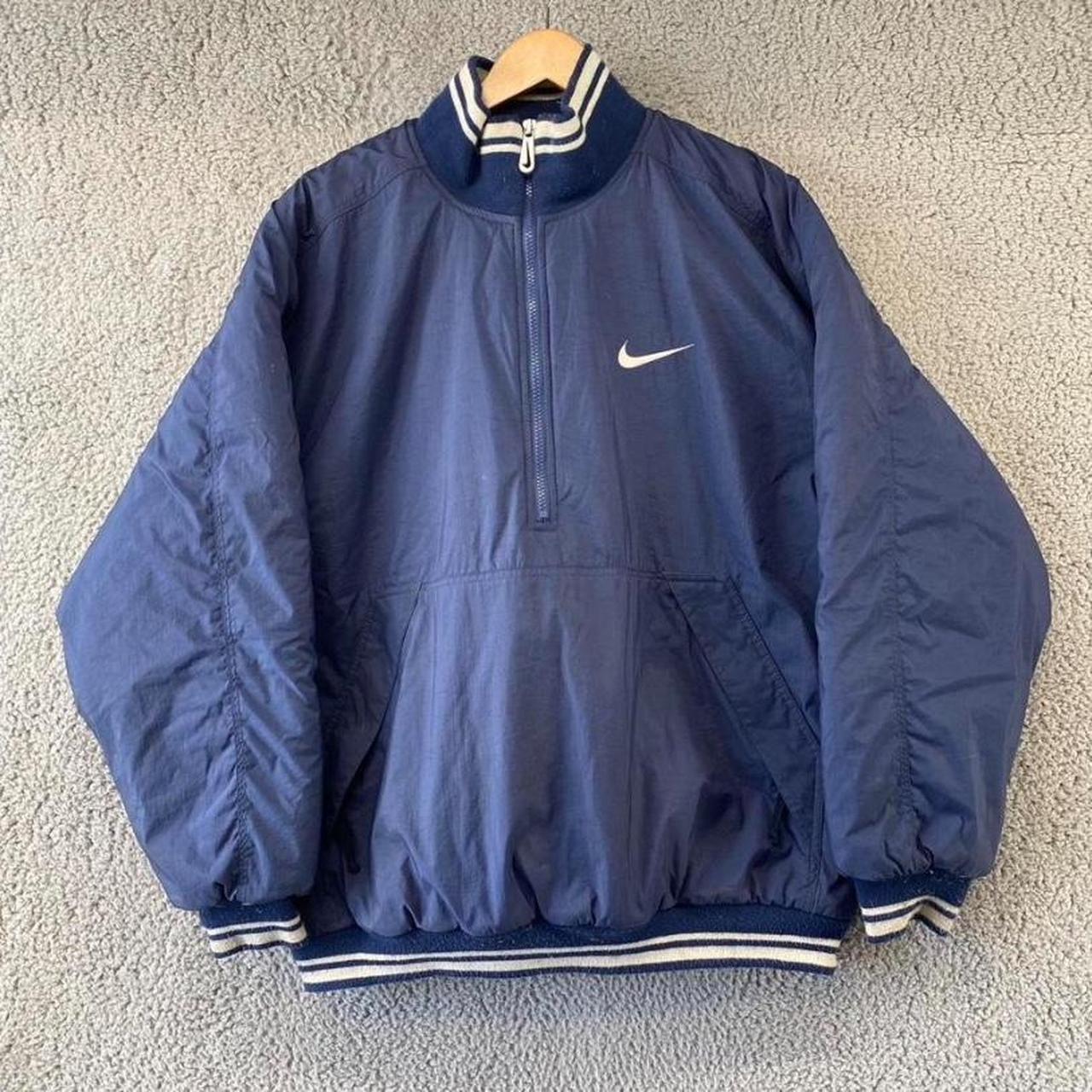 vintage nike puffer jacket 90s nike jacket big... - Depop