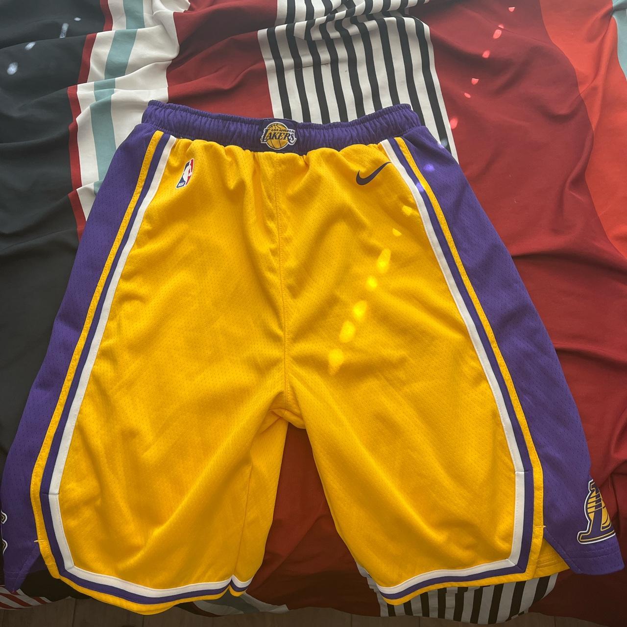 youth lakers shorts purple