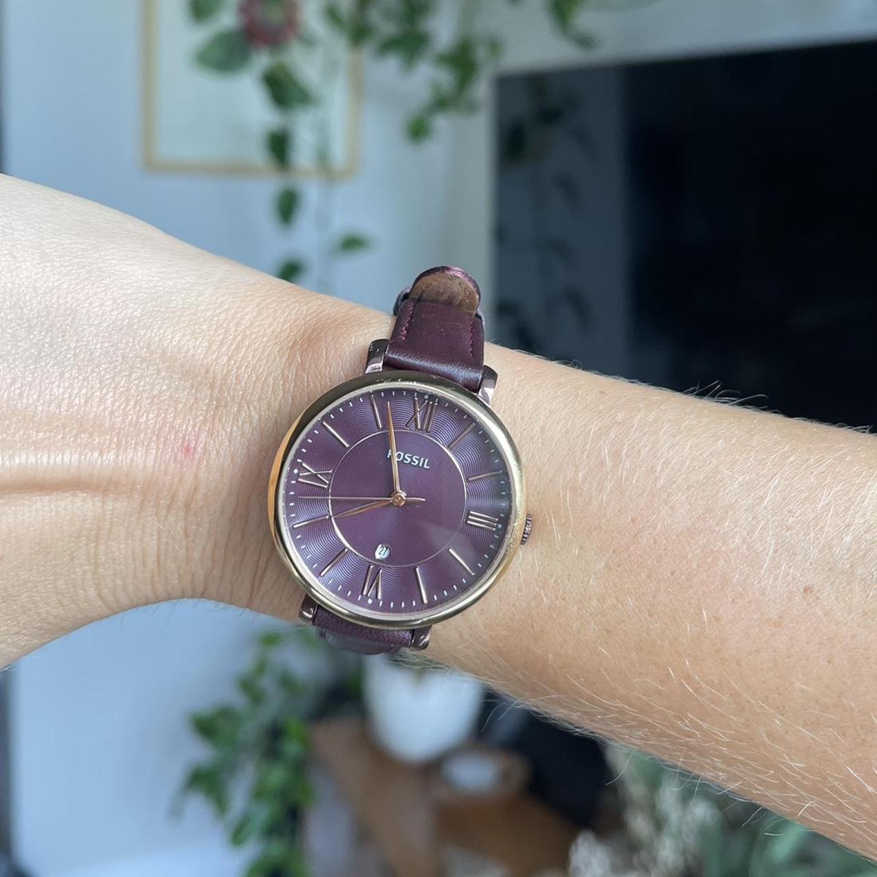 Burgundy discount fossil watch