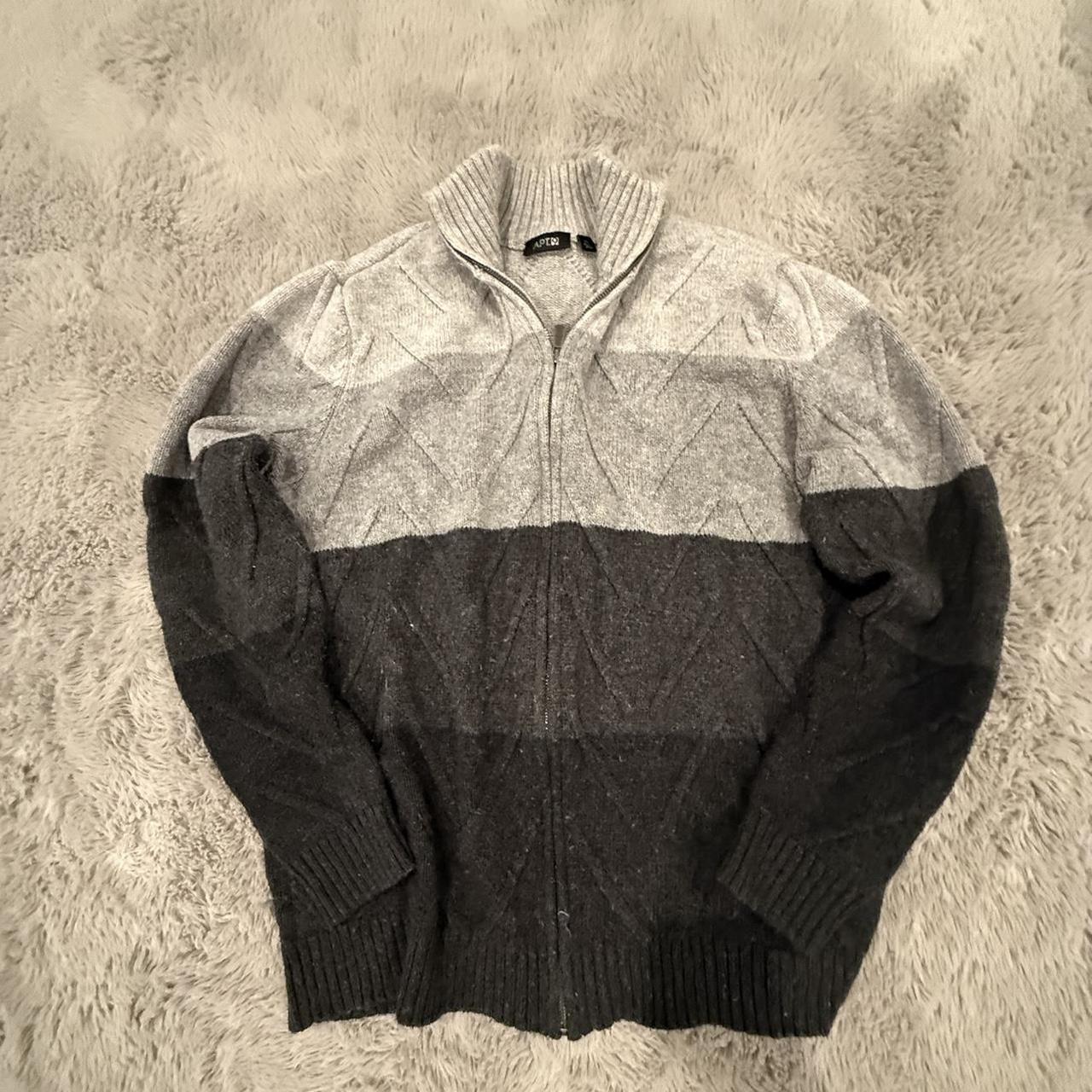 Apt. 9 Men's Sweater - Grey/Multi - XL – Grey and… - image 1