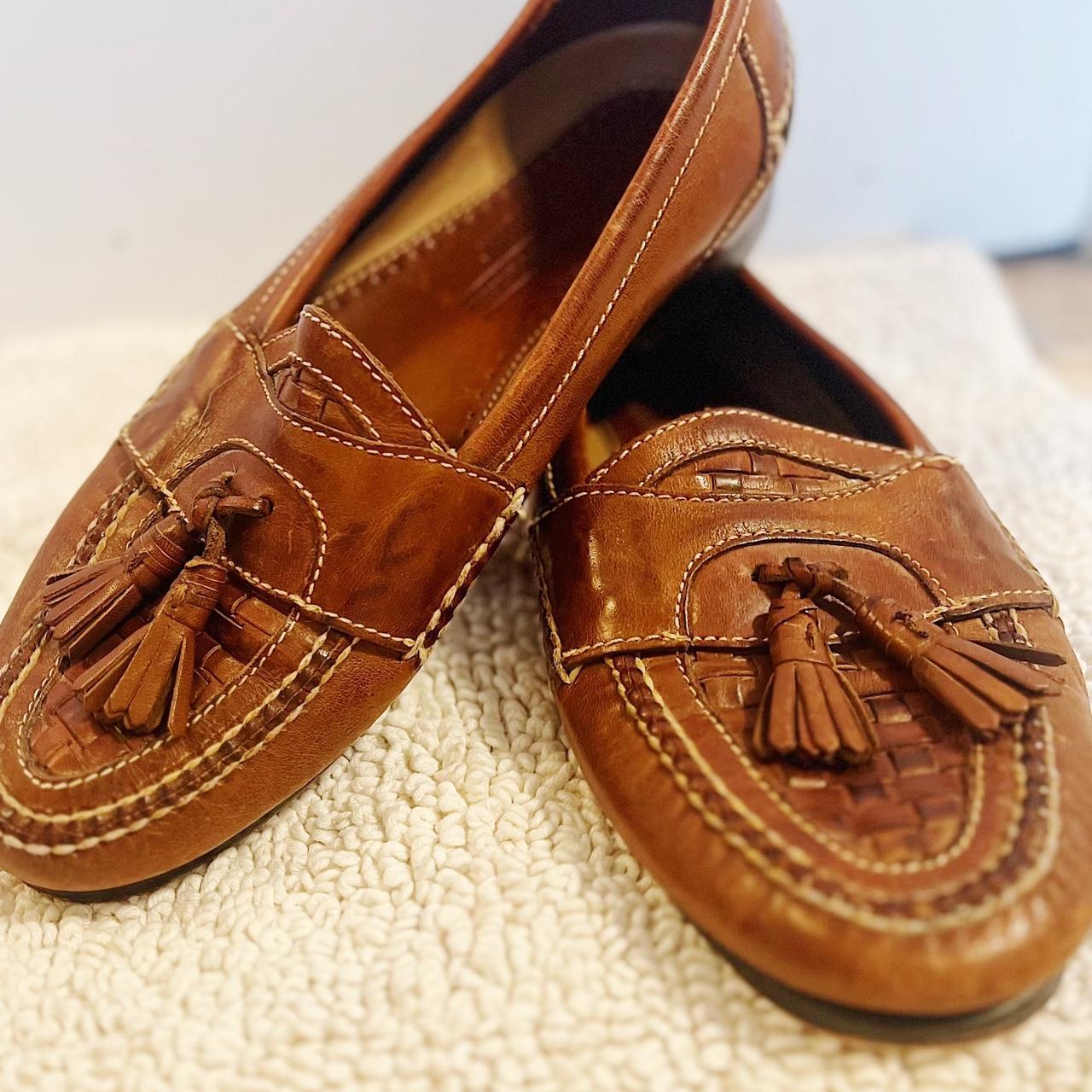 Johnston And Murphy Leather Tassel Moccasin Shoes Depop 5471