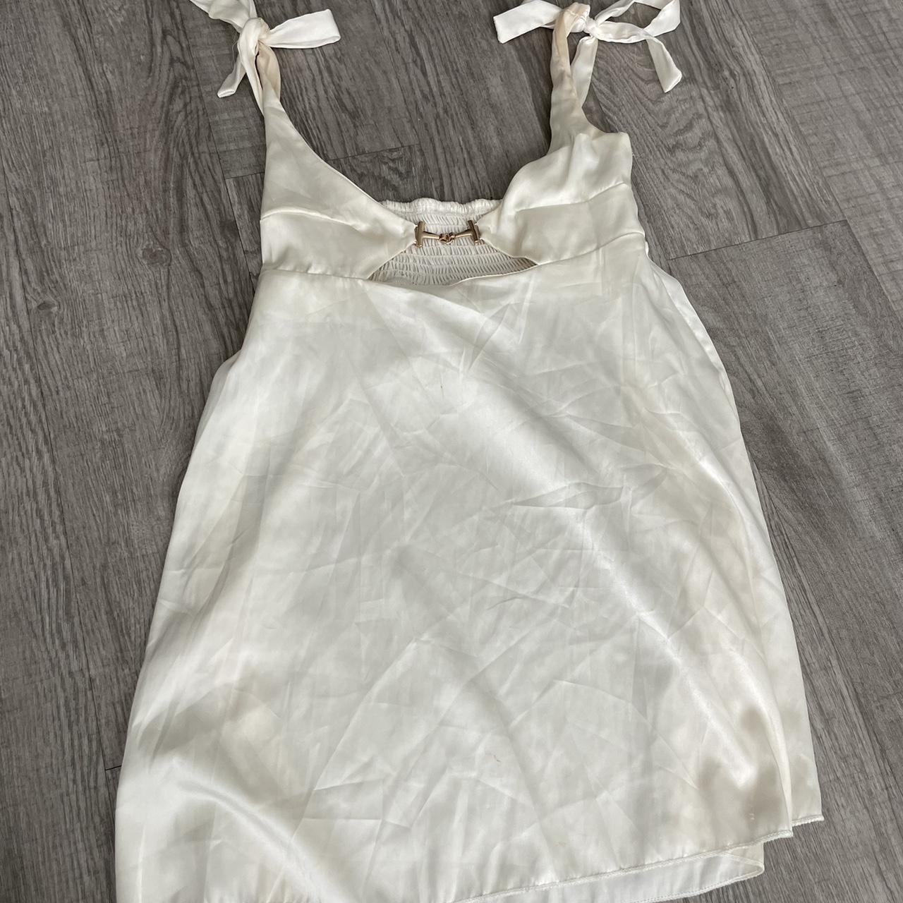 cute little mini dress #minidress #cream #dress #girly - Depop