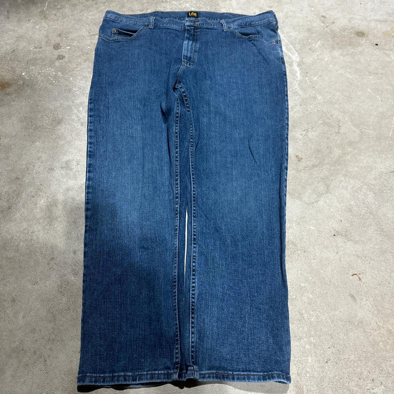 VINTAGE BAGGY LEE JEANS SUPER BAGGY Size: 42/30 8... - Depop