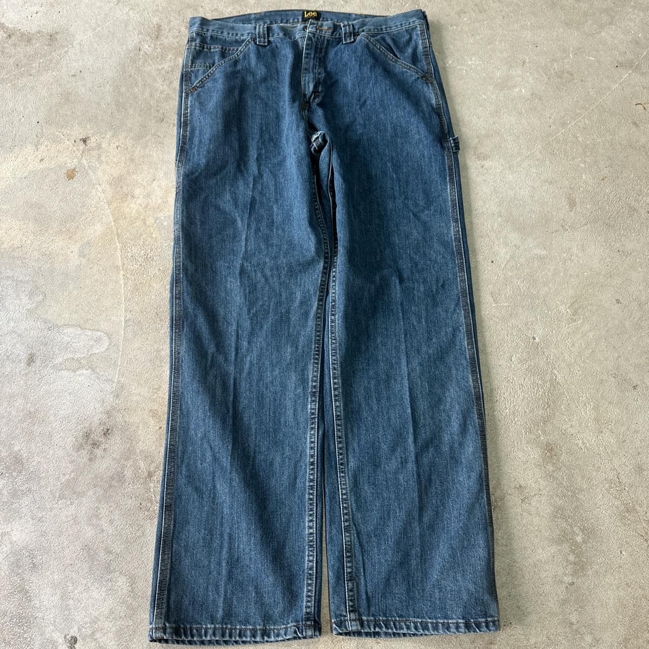 Vintage BAGGY LEE PAINTER PANTS Jeans SUPER BAGGY... - Depop