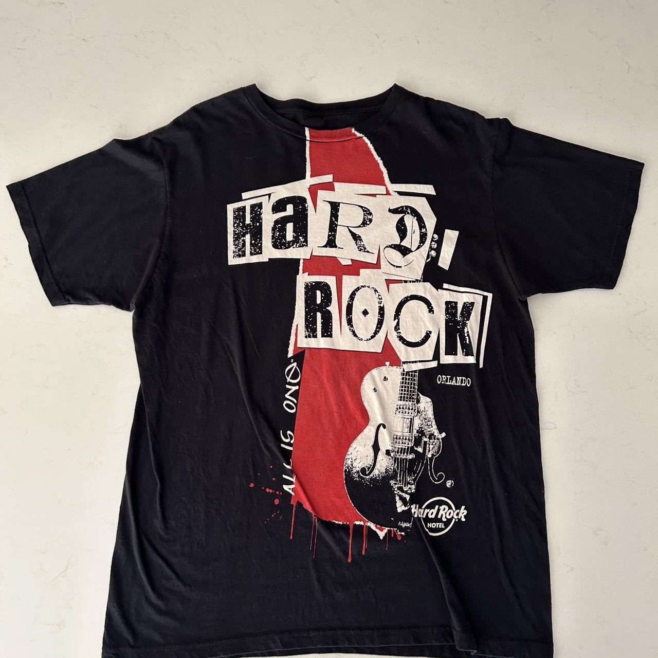 Mens Hard Rock shirt size L -cool print -comfortable - Depop