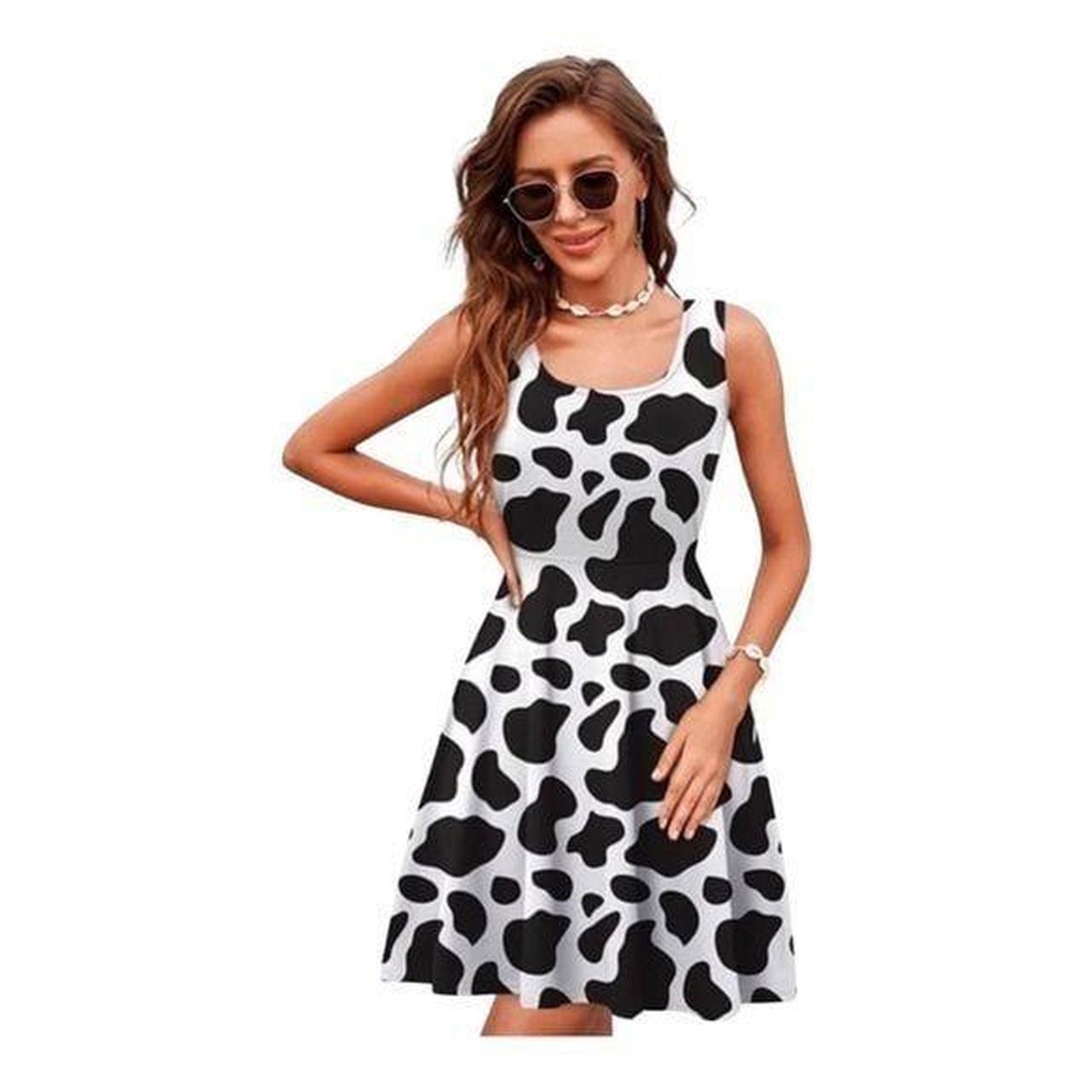 Cowprint dress - Depop