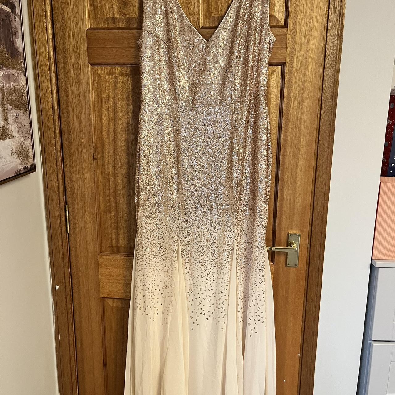 Pink boutique gold outlet dress