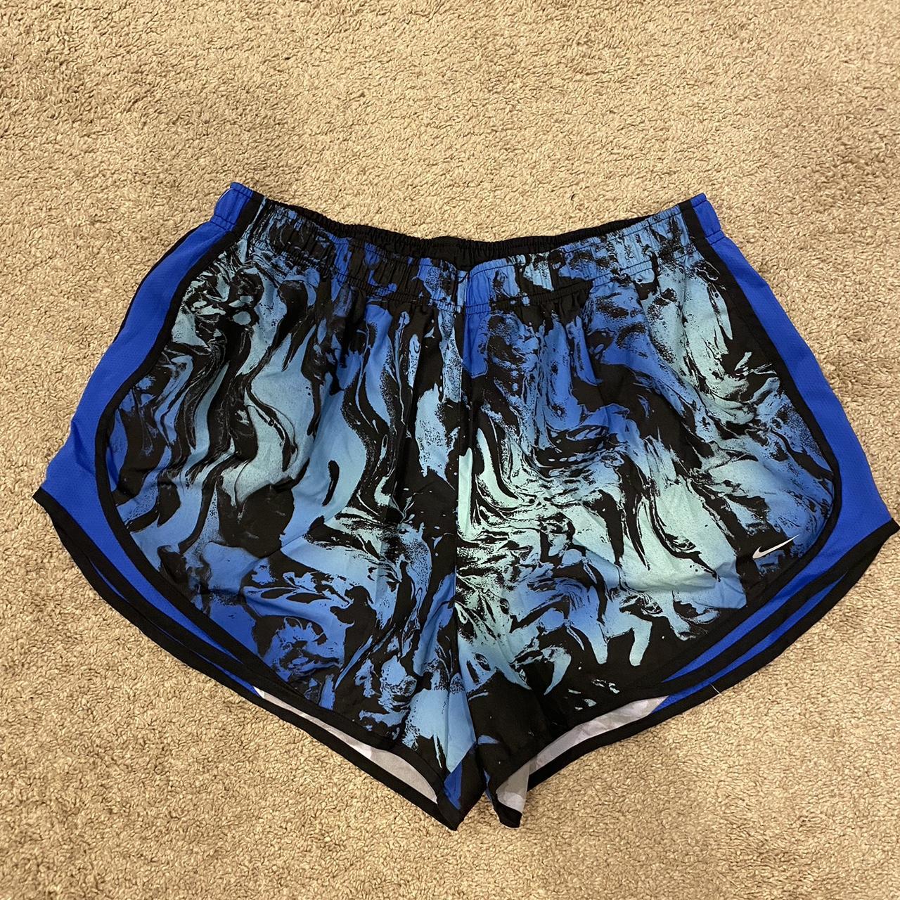 1X blue multicolored Nike shorts. Gently used and in Depop