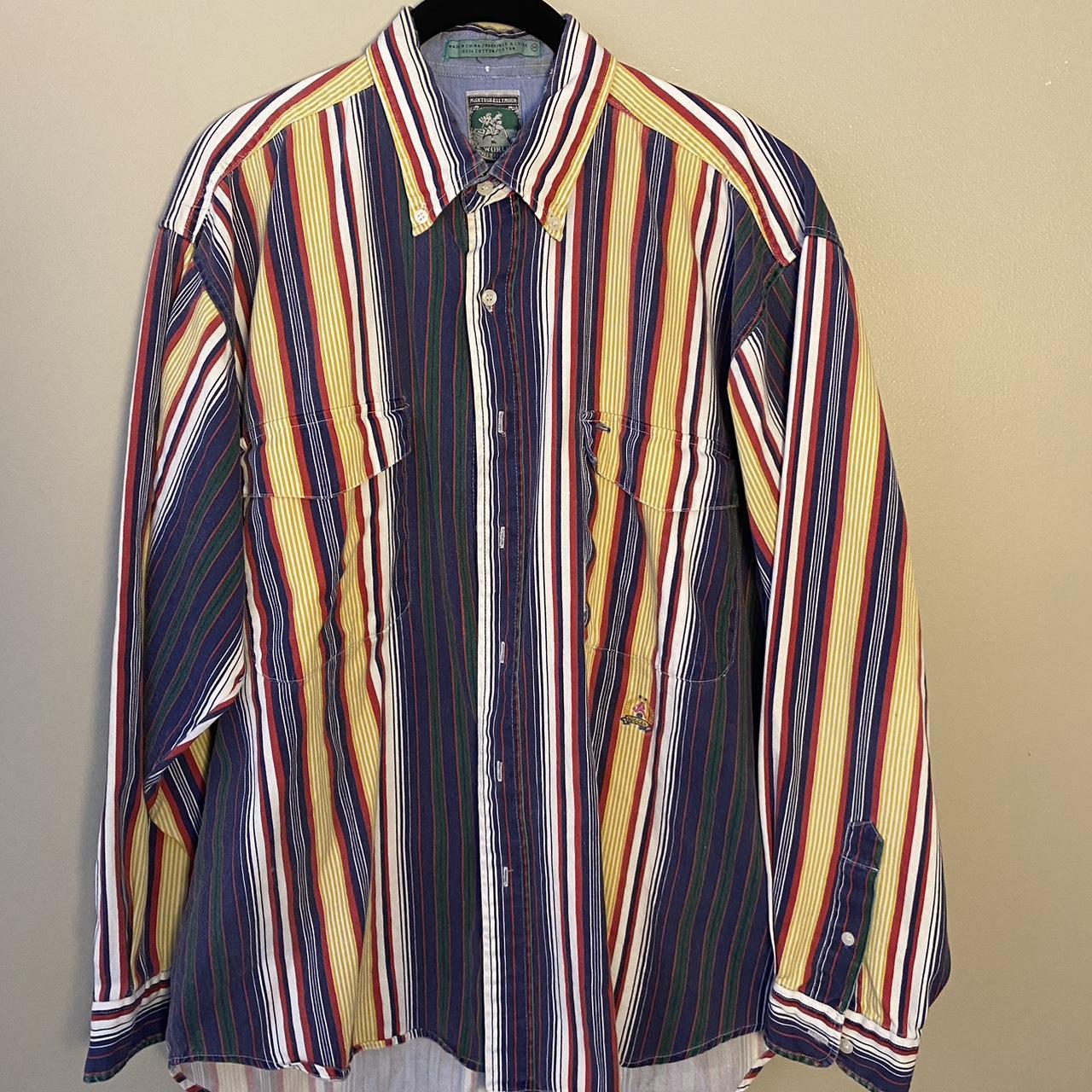 Vintage Mcintosh & Seymour Shirt Mens M Striped... - Depop