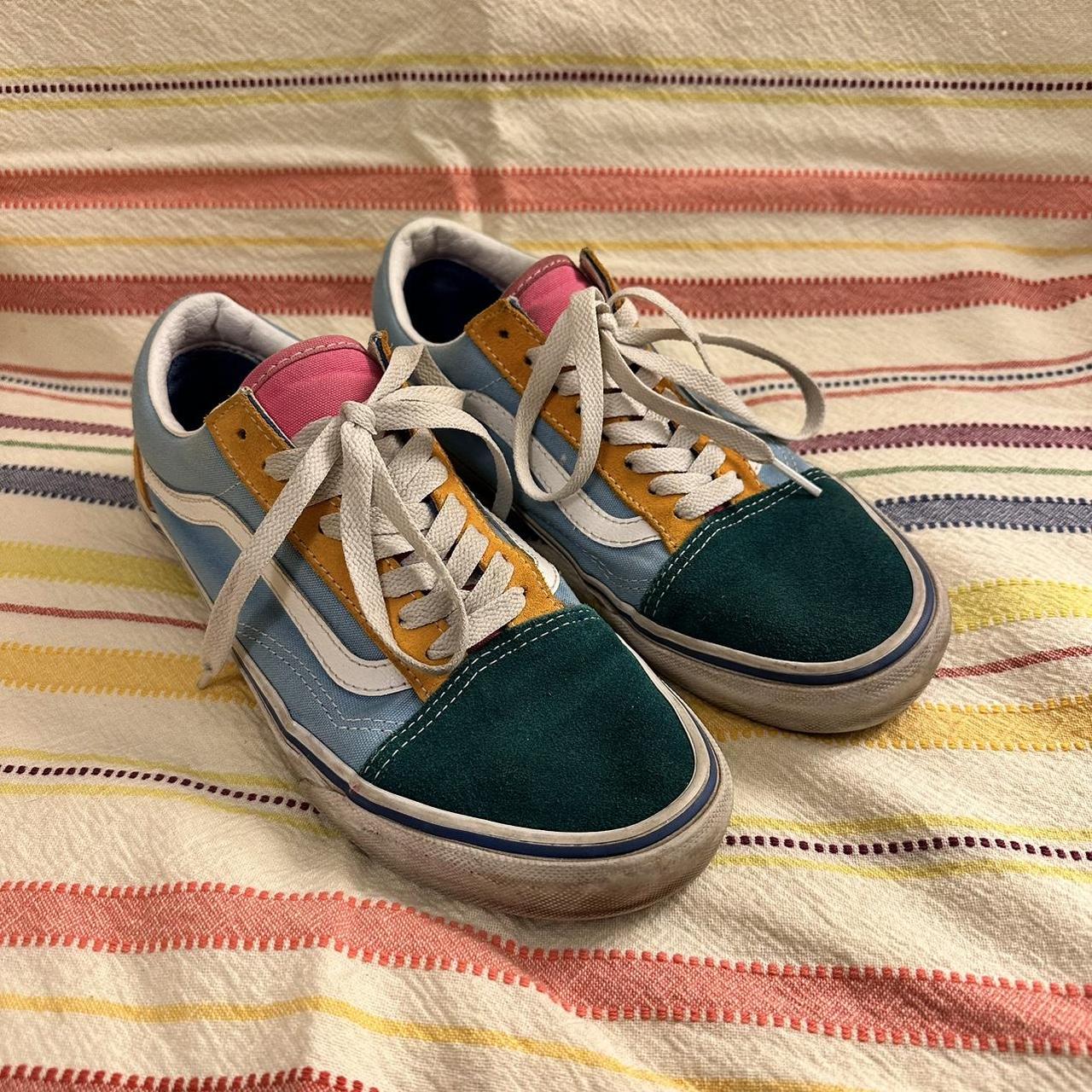 🌈 MultiColored Vans !! — well loved, just not my... Depop