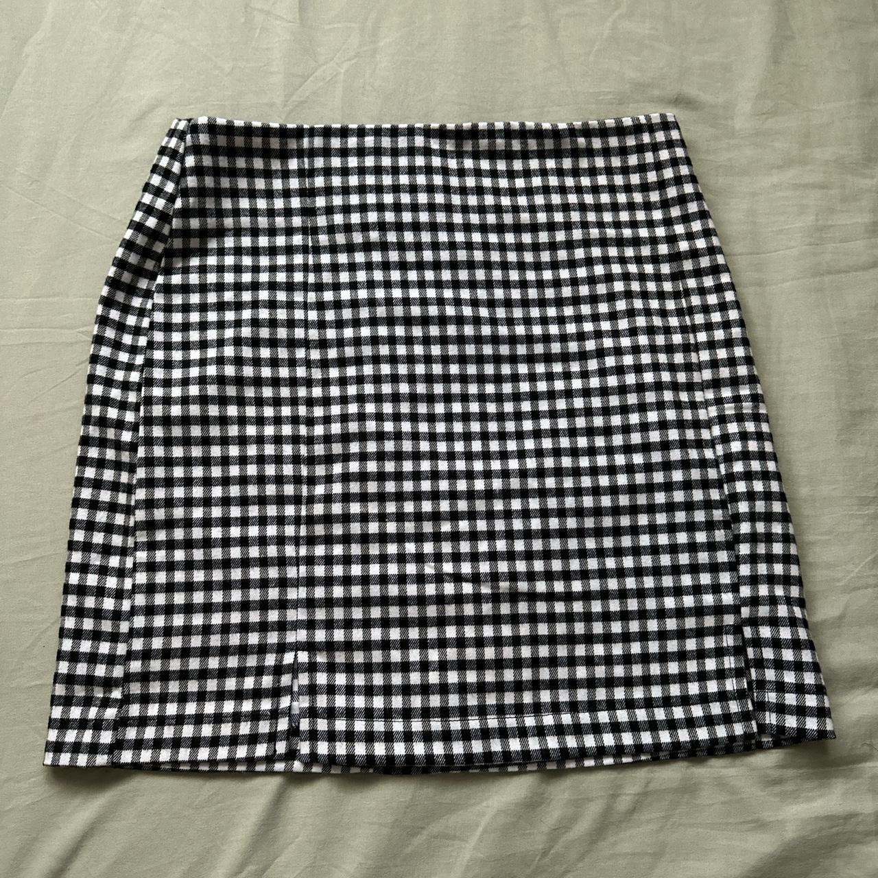 plaid mini skirt - Depop