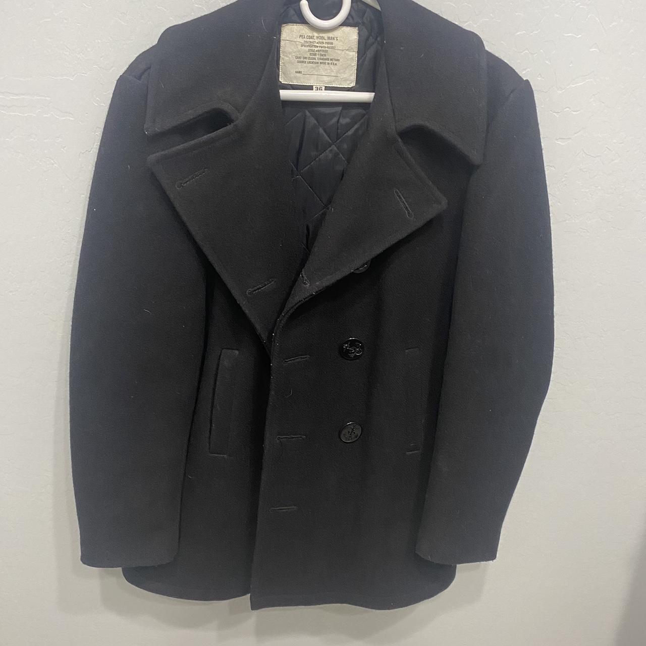Got this beautiful very heavy weight pea coat A... - Depop