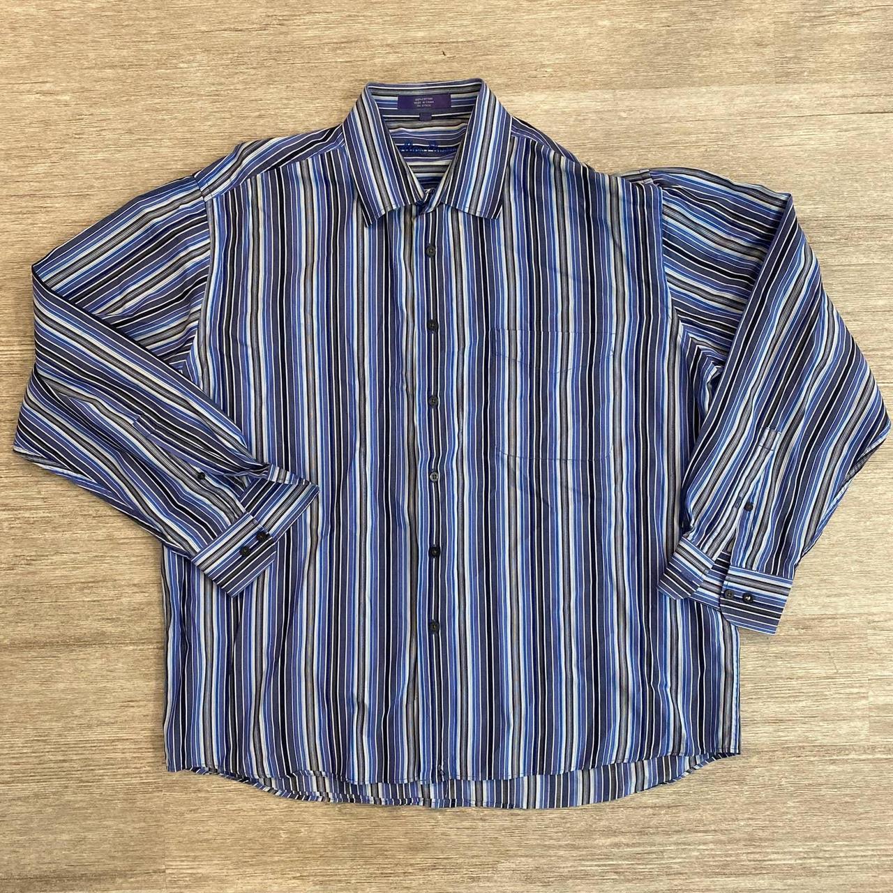 Men's Alan Flusser Long sleeve Striped Button Down... - Depop