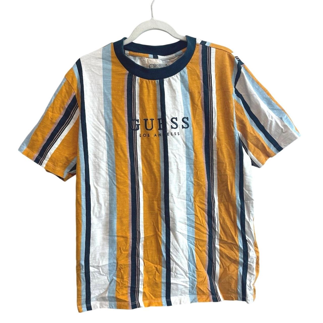 Guess shirt blue and yellow online