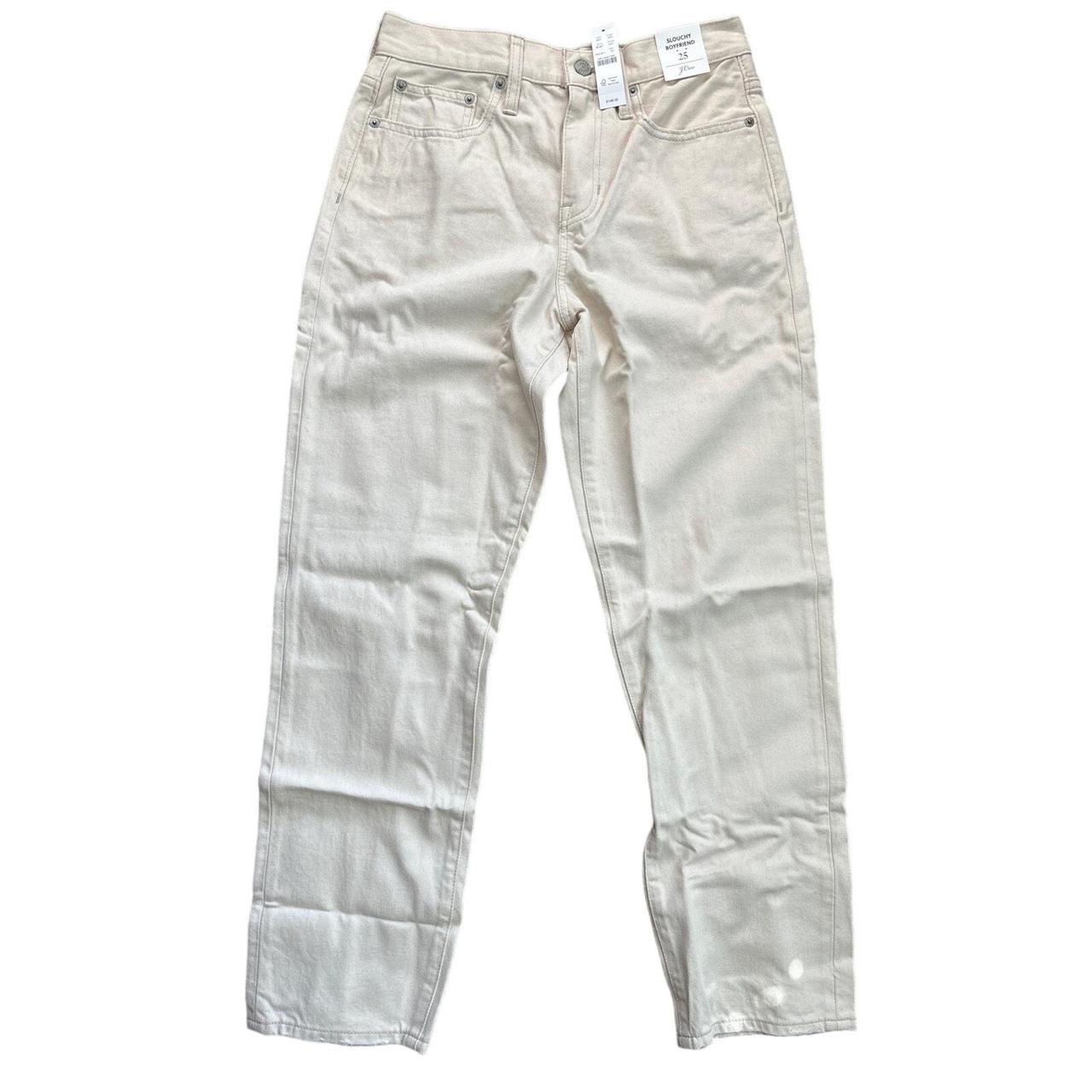 J. Crew store Slouchy boyfriend Jeans in white