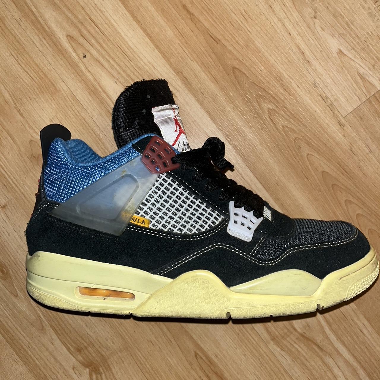 Air Jordan 4 Unions (size 9.5) ⚠️i cut stitching on... - Depop